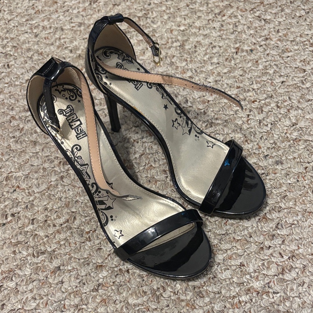 Brash Black Patent Heels